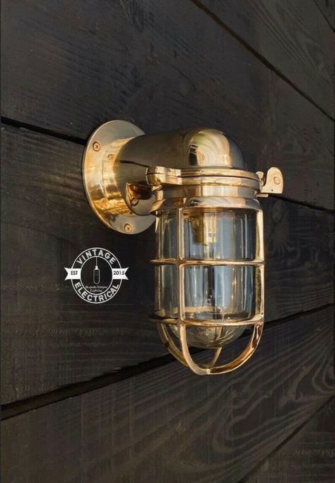 Excited to share the latest addition to my #etsy shop: Vintage Style Marine Antique Brass Wall Mount Nautical Indoor/Outdoor Bulkhead Light Fixture https://etsy.me/49RUiI4 #gold #bedroom #artnouveau #glass #yes #clear #angled #replica #heritage Nautical Light Fixtures, Nautical Lighting, Bulkhead Light, Cargo Ship, Swan Neck, Industrial Wall Lights, Bathroom Sconces, Outdoor Bathrooms, Bathroom Outdoor