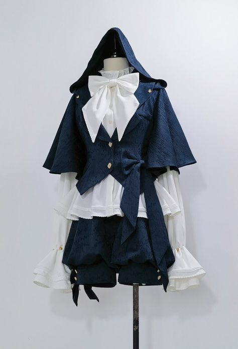 New Release: Princess Chronicles -【The Intrepid Peacock Blue Rabbit-】 #Ouji Lolita Cape, Vest and Short Pants  ◆ Shopping Link >>> https://lolitawardrobe.com/princess-chronicles-the-intrepid-peacock-blue-rabbit-ouji-lolita-cape-vest-and-short-pants_p8379.html Princess Chronicles, Ouji Fashion, Blue Rabbit, Clothes Reference, Lolita Outfits, Cape Style, Cape Jacket, Bunny Ears, Cropped Jacket