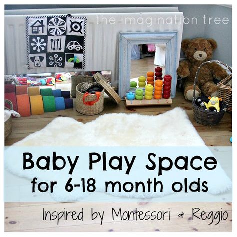 Baby Place Space for 6-18 Months: Inspired by Montessori and Reggio - The Imagination Tree Baby Zintuiglijk, Baby Play Areas, Imagination Tree, Newborn Hacks, Cool Baby, Montessori Baby, Play Spaces, Before Baby, Toddler Play