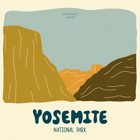 #yosemitenationalpark #illustration #granolagirl #natureinspired #yosemite Scrapbook Doodles, National Park Illustration, Park Illustration, Creative Journal, Yosemite National, Yosemite National Park, National Park, Nature Inspiration, National Parks