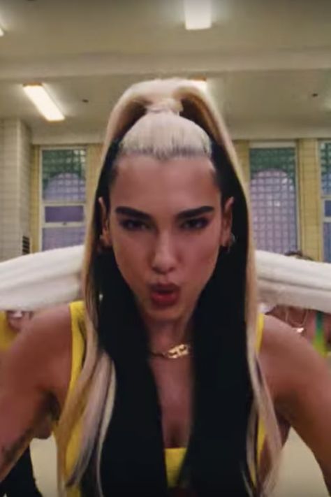 Watch Dua Lipa's "Let's Get Physical" Workout Video Dua Lipa Two Tone Hair, Cardio Workout Video, Best Ab Exercises, Dance Cardio Workout, Cardio Dance, Standing Ab Exercises, Bird Dog, Ab Exercises, Cardio Routine