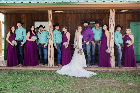 Royal Purple And Turquoise Wedding, Purple Teal And Sunflower Wedding, Teal And Dark Purple Wedding, Teal Blue And Purple Wedding, Dark Goth Wedding, Purple And Teal Wedding Dress, Teal And Purple Bridesmaid Dresses, Turquoise And Purple Wedding Theme, Purple And Teal Rustic Wedding