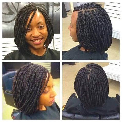 Braids Bob Style, Bob Box Braids Styles, Bob Box Braids, Short Bob Braids, Braids Bob, Box Braids Bob, Cabello Afro Natural, Bob Braids Hairstyles, Blonde Box Braids