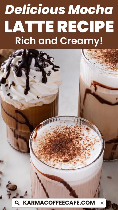 Mocha Drink Recipe, Mocha Latte Recipe, Mocha Drink, Hot Coffee Drinks, Latte At Home, Mint Mocha, Mocha Recipe, Iced Mocha, Café Mocha