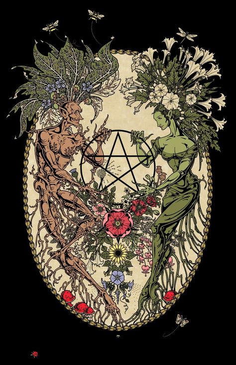 The Witches Garden - Magical Botanicals Print on Parchment by Maxine Miller -Signed ©celticjackalope.com Occult Art Wallpaper, Wicca Wallpaper, Witches Garden, Phone Customization, Traditional Witchcraft, The Witches, Occult Art, Witch Aesthetic, Hippie Art