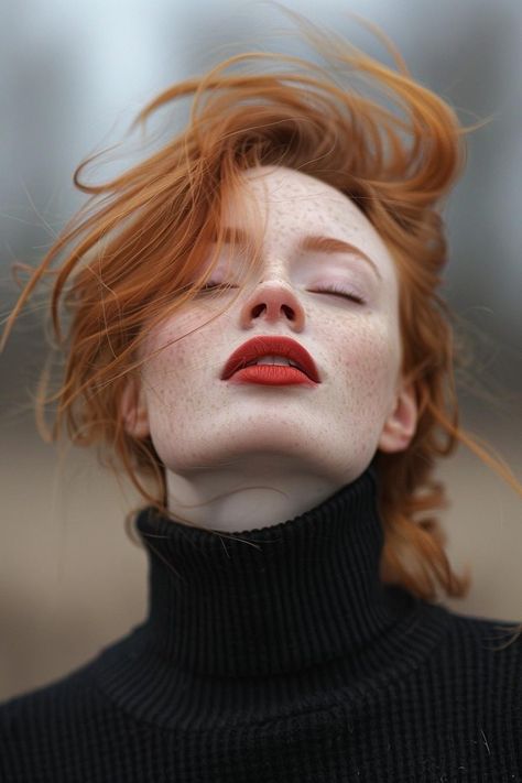 Ginger Woman Art, Woman Laying Down, Red Head Portrait, Character Inspiration Female Redhead, Red Head Photography, Redhead Green Eyes, Ginger Hair Photography, Boy Box Braids, Redhead Portrait Photography