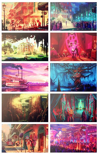 Princess and the Frog Concept Art Environment Concept Art Landscape, Frog Concept Art, Concept Environment, Concept Art Landscape, Bd Art, Disney Concept Art, Princess And The Frog, Environment Art, Scene Design