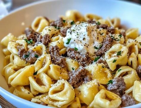 Philly Cheesesteak Tortellini Pasta Philly Cheese Steak Tortellini Pasta, Philly Cheesesteak Tortellini Pasta, Cheesesteak Tortellini, Philly Steak, Chef Boyardee, Tortellini Recipes, Tortellini Pasta, Food Hub, Philly Cheesesteak