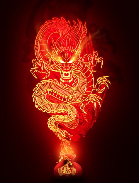 Learn How To Design A Chinese Fire Dragon In Photoshop - 123RF Fire Sketch, Chinese Dragon Drawing, Dragon Rouge, Dragon Wallpaper Iphone, Chinese Dragon Tattoos, Chinese Aesthetic, Dragon Tattoos, Dragon Images, Dragon Illustration