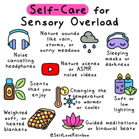 Sensory Overload, Social Emotional Skills, Love Rainbow, Mental And Emotional Health, Self Care Activities, Therapy Activities, Coping Skills, Health Awareness, Social Emotional