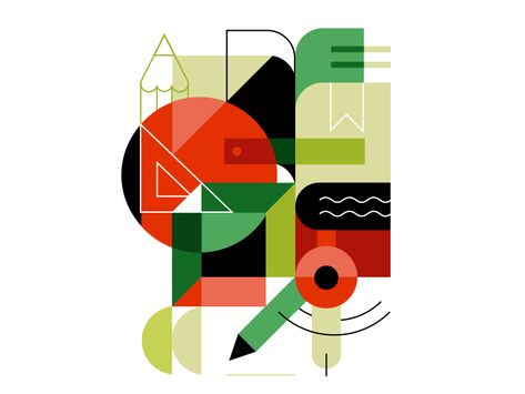 Geometry by koivo | Dribbble | Dribbble Paper Art Sculpture, Meaningful Pictures, Geometry Design, Art Gallery Wallpaper, Geometric Graphic, T Art, Geometric Background, Illustrations And Posters, Retro Art