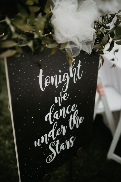 Wedding Under Stars Night, Starry Night Decorations Diy, Tonight We Dance Under The Stars, Under The Stars Engagement Party, Simple Prom Decoration Ideas, Under The Stars Prom Dresses, Night Under The Stars Theme Sweet 16, Stary Night Dance Theme, Sweet 16 Stars Theme