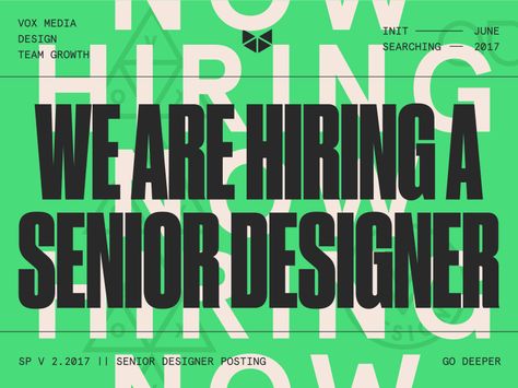 We are hiring a Senior Designer We’re Hiring, Vox Design, Brand Consultant, Hiring Ad, Work Presentation, Webinar Design, Hiring Poster, Photography Lighting Setup, Design Campaign