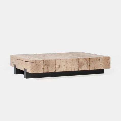 Beam Coffee Table, Marble Furniture Design, Palette Table, Oak Beams, Marble Columns, Low Coffee Table, Solid Coffee Table, Oval Coffee Tables, Coffee Tables For Sale