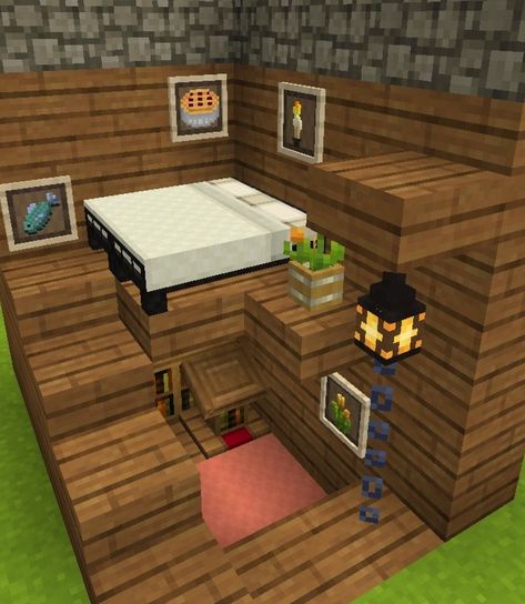 Bedroom Ideas For Small Rooms Minecraft, Minecraft Bedroom Ideas No Mods, Small Room Ideas Minecraft, Minecraft Nature Bedroom Ideas, Minecraft Bedroom Ideas Bedrock, Minecraft Small Bed Ideas, Minecraft Tiny Bedroom, Small Bedroom Ideas Minecraft, Small Minecraft Bedroom Ideas