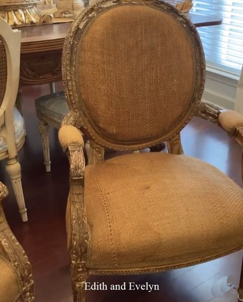 French Chair Makeover | Edith & Evelyn French Chair Makeover, French Provincial Chair, Chair Makeover, French Chairs, French Provincial, Upholstery, Beauty