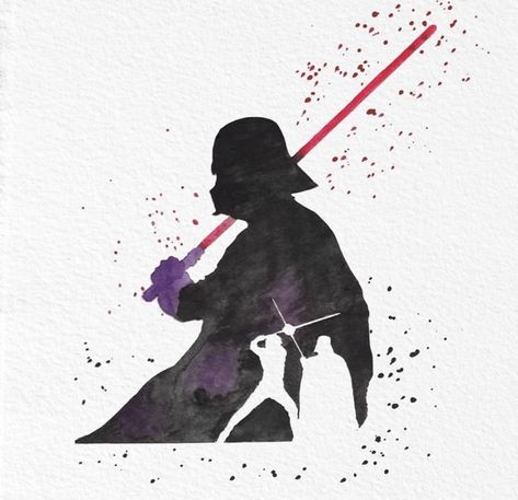 Darth Vader Painting, Darth Vader Drawing, J Star, Dark Side, All Print, Original Watercolors, Graffiti, Darth Vader, Star Wars