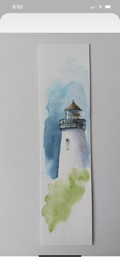 Cute Watercolour Bookmark, Watercolour Painting Bookmarks, Watercolor Gifts Ideas, Easy Small Watercolor Paintings, Book Mark Ideas Watercolor, Watercolor Book Marks Diy, Small Watercolor Ideas, Watercolor Paintings Bookmarks, Painted Book Marks