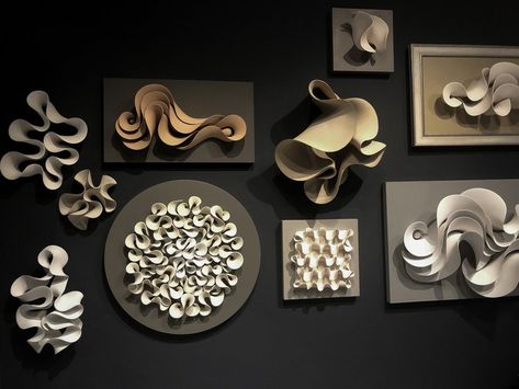 Organic forms — Vasso Fragkou Biomorphic Shapes Art, Vasso Fragkou, Polymer Clay Organic Shapes, Organic 3d Forms, 3d Organic Sculpture, Hollow Natural Ceramic Forms, Ribbon Sculptures, Organic Forms, Relief Sculpture