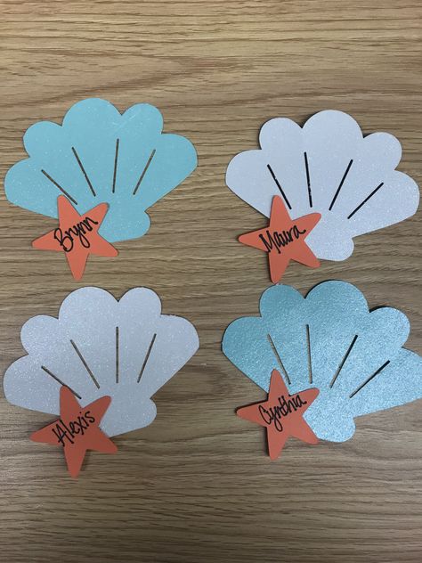 Beach Tags Ideas, Under The Sea Ra Theme, College Name Tags Door Decs, Cubby Tag Ideas, Residence Life Door Decs, Summer Cubby Tags Preschool, Beach Door Decoration, College Door Name Tags, Ra Door Tags Colleges