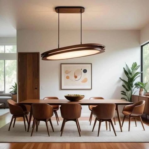 A Guide to Mid-Century Modern Lighting: Illuminate Your Home - Mid-Century Modern (MCM) Dinning Room Lighting, Mid Century Modern Lighting, Modern Lighting Design, Bright Ideas, Mid Century Modern Decor, Sputnik Chandelier, Room Lighting, Modern Bathroom Vanity, Modern Light Fixtures