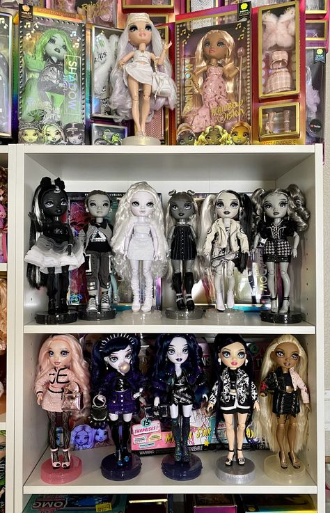 Rainbow High Collection Display, Rainbow High Collection, Collection Display Shelves, Rainbow High Dolls, Doll Shelf, Antlers Decor, Doll Storage, Collection Display, Monster High Art