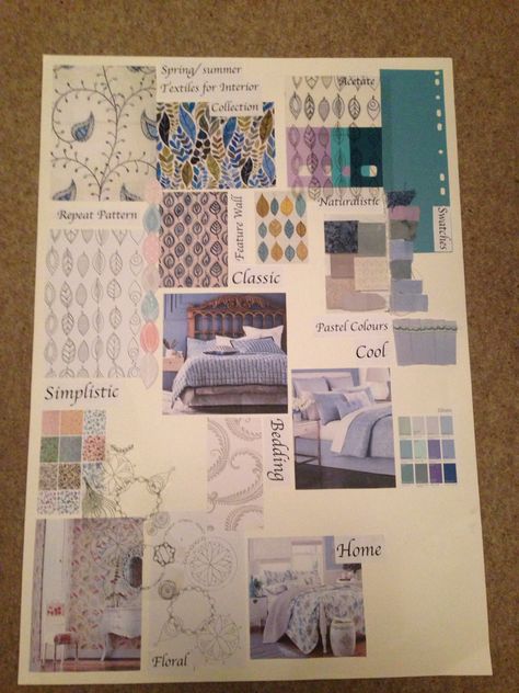 Mood board for Interior Design Pastel Interior Mood Board, Trifold Ideas, Mood Board For Interior Design, Presentation Ideas For School, Textiles Design, Interior Design Drawings, Presentation Ideas, Concept Board, Mood Board Design