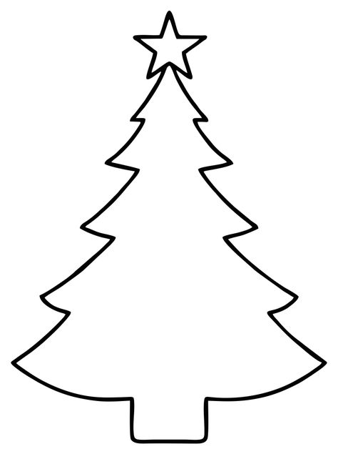 Christmas Tree Stencil Printable Secret Santa Cards, Xmas Crafts To Sell, Stencils Printables Templates, Christmas Tree Stencil, Christmas Tree Printable, Santa Template, Christmas Tree Template, Christmas Sewing Projects, Tree Stencil