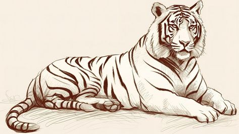 Sitting Tiger Drawing, White Tiger Drawing, Locker Ideas, Tiger Images, Tiger Drawing, Year Of The Tiger, 3d Drawings, Cute Couple Art, Art Contest