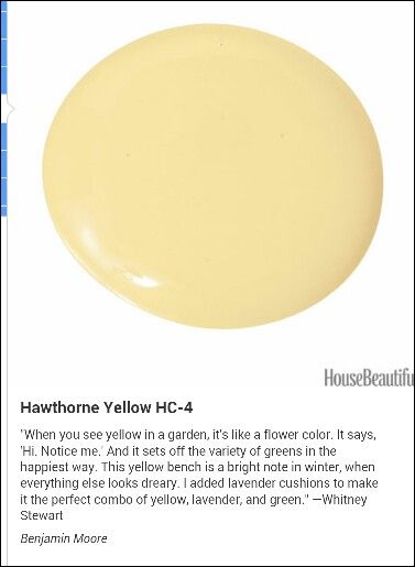 Hawthorn Yellow Benjamin Moore, Yellow Cottage Exterior, Behr Exterior Paint Colors For House, Yellow Shed, Hawthorne Yellow, Behr Exterior Paint, Yellow House Exterior, Benjamin Moore Exterior, Yellow Paint Colors