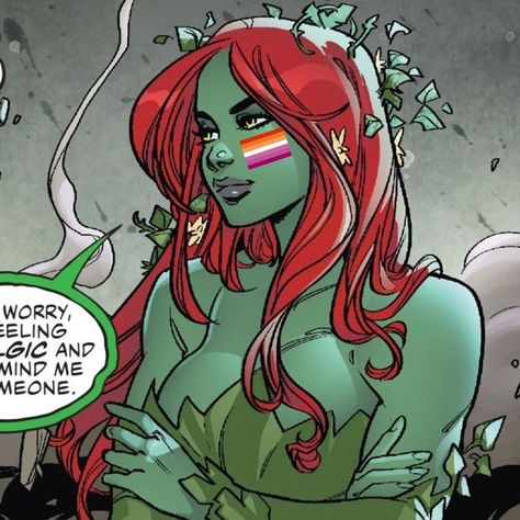 Poison Ivy Icons, Poison Ivy, Her Hair, Red Hair, Ivy, Batman, Makeup, Flowers, Green