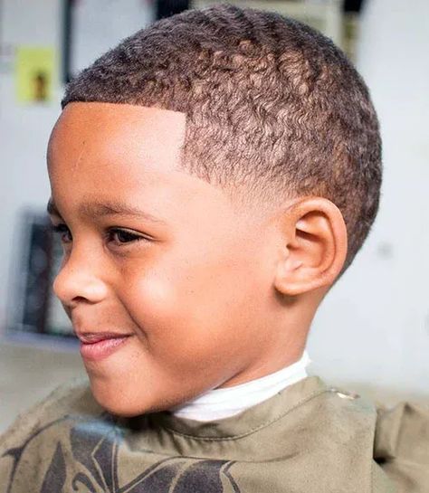 Wavy Buzz Cut. This awesome black boy's haircut is stylish, easy to wear and always cool-looking. African American Boy Haircuts, Boys Haircuts With Designs, Low Haircuts, Black Boy Hairstyles, Boys Fade Haircut, Boys Haircut Styles, Black Boys Haircuts