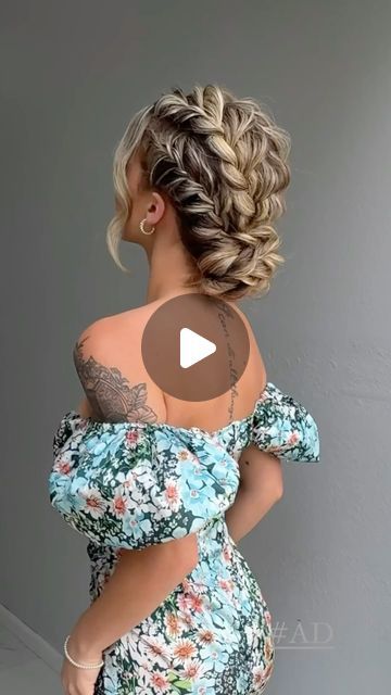 Shakhzoda Tapilova  “Shayla “🇺🇸🇺🇿 on Instagram: "Braids X Updo 🫶🏻
I partnered with @saloncentric for this post . 
Products :
Big @sexyhair Powder Play Lite for volume and texture , Get layered for detailing and hold , Healthy Smooth and Seal for taming flyaways. 
Hair donut , 2” Bobby pins and all my #sexyhair favorites are available at Salon Centric . #saloncentricpartner 
Hair | Make up @samirasjewelry 
Model @makenadiaz 
.
.
.
.
.
.
.
.
#haireducation #hairtutorial #bridalhair #weddinghair #hairvideos #sexyhairpartner #hairgoals #hairinspo #updo #braidedupdo #hairbrained #hairideas #hairfashion #hairtrends #braidstyles #napleshairstylist #naplesflorida" Braided Hairstyles Layered Hair, Hair Updo Braid, Hair Up Braid Styles, Braids With Volume, Bubble Braid Updo Hairstyles, Hair Up With Braids, Short Hair Updo With Braid, Hair Updos Ideas, Long Hair Updo Wedding