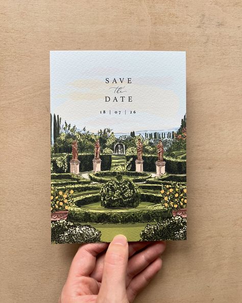 Save the date ✍🏼 Illustrated scenes to get guests excited and to treasure the memories as art print keepsakes ✨ • #illustratedsavethedate #illustrator #weddingstationery #italywedding #destinationwedding #freelanceillustrator #italianweddinginvite #italianweddingstyle Save The Date Event, Save The Date Illustrations, Creative Wedding Invitations Design, Whimsical Wedding Invitations, Unique Save The Dates, Bespoke Wedding Stationery, Creative Wedding Invitations, Wedding Stationery Design, Whimsical Wedding