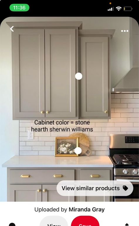 Different Uppers And Lower Cabinets, Mushroom Colour Kitchen Cabinets, Painted Bathroom Cupboards, Oatmeal Color Kitchen Cabinets, Keystone Gray Sherwin Williams Cabinets, Light Color Cabinets, Plain Kitchen Ideas, Sw Perfect Greige Cabinets, Sherwin Williams Marshmallow Cabinets