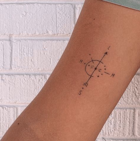 Compass Name Tattoo, Compass Tattoo Family Initials, Four Directions Tattoo, Compass Needle Tattoo, Compas Tattoo Designs Simple, Mini Roses Tattoo, Small Compass Tattoos For Women, Fine Line Compass Tattoo Design, Compass Tattoo Ankle