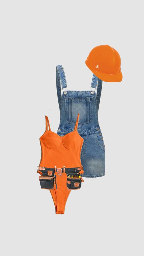 Halloween costume simple cute trendy Bob The Builder Costume, Builder Costume, Basic Halloween Costumes, Classy Halloween Costumes, Duo Costumes, Cute Bob, Pretty Halloween Costumes, Bob The Builder, Halloween Costume Outfits