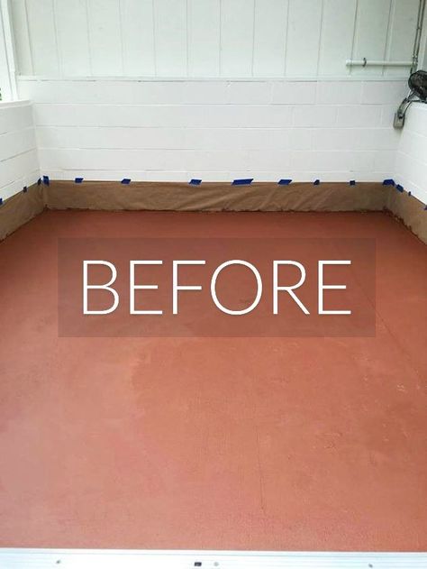 You'll wish you had a concrete floor when you see these stunning transformations Concrete Floor Makeover, Painted Cement Floors, Decorative Concrete Floors, Painting Cement, Floor Makeover, Painted Concrete Floors, Turquoise Gem, Cement Floor, Basement Flooring