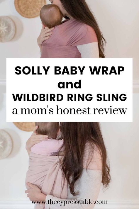 After 2 babies and countless hours with a baby strapped to my chest, I can tell you the pros and cons of these carriers like nobody else! Here is exactly what I think about the Solly Wrap and the WildBird Ring Sling... and which one I would buy if I could only have 1! Solly Wrap, Wildbird Ring Sling, Solly Baby Wrap, Solly Baby, Baby Sling, Ring Sling, Baby Wrap, Baby Carriers, 2nd Baby