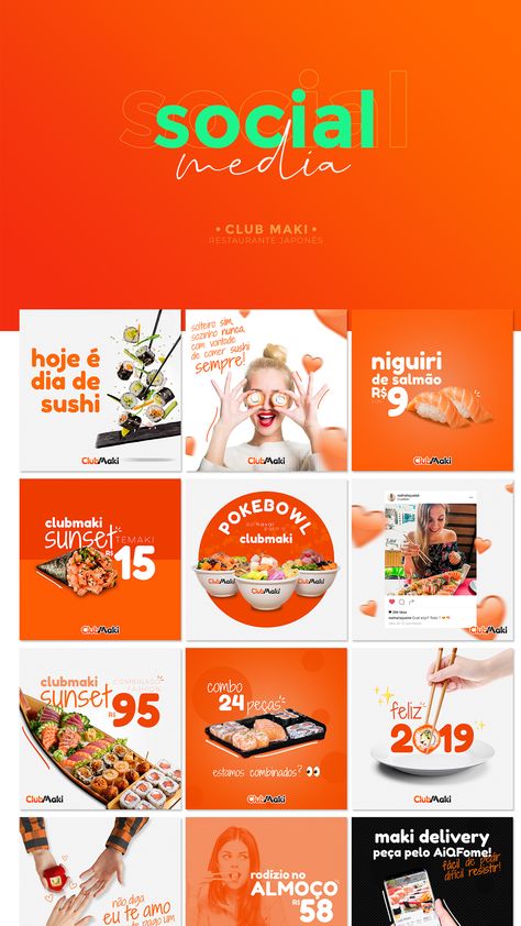 Instagram Concept Design, Restaurant Graphic Design Social Media, Orange Social Media Design, Orange Feed Instagram, Social Media Graphic Design Inspiration, Restaurant Social Media Post Ideas, Orange Branding Design, Orange Poster Design, Restaurant Social Media Design