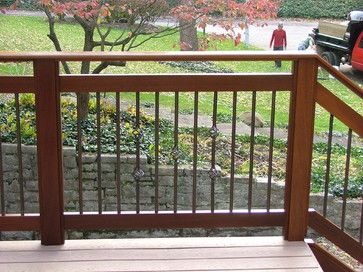 Railing Cap Ideas, Porch Rails, Metal Deck Railing, Metal Stair Railing, Decking Ideas, Patio Railing, Deck Railing Design, Vinyl Railing, Metal Deck