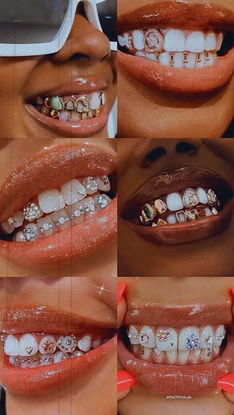 Save and follow 💫 Tooth Gem Aesthetic, Tooth Gem Designs, Tooth Gem Ideas, Gem Aesthetic, Teeth Accessories, Girls With Grills, Career Manifestation, Bijoux Piercing Septum, Teeth Gems