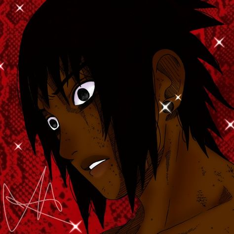 Naruto Sasuke Black Sasuke, Sasuke Black, Blasian Anime, Black Edits, Black Pfps, Discord Pfp, Black Cartoon Characters, Boy Aesthetic, Anime Pfps