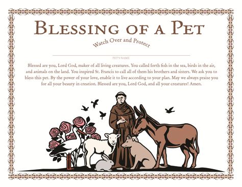 st francis prayers for animals with pictures | ChurchPublishing.org: St. Francis Blessing of a Pet Saint Francis Prayer Animals, Pet Blessing, Pet Poems, Worship Ideas, Faith Crafts, Classic Illustration, Clergy Stoles, Carrot Top, Barbie Coloring Pages