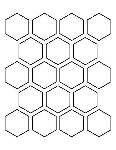 2 inch hexagon pattern. Use the printable outline for crafts, creating stencils, scrapbooking, and more. Free PDF template to download and print at http://patternuniverse.com/download/2-inch-hexagon-pattern/ 2 Inch Hexagon Template Free Printable, Hexagon Printable Template, Hexagon Shape Design, Hexagon Template Free Printable, Hexagon Pattern Template, Hexagon Pattern Tattoo, Bee Patterns Printable, Geometric Stencil Patterns, Hexagon Drawing