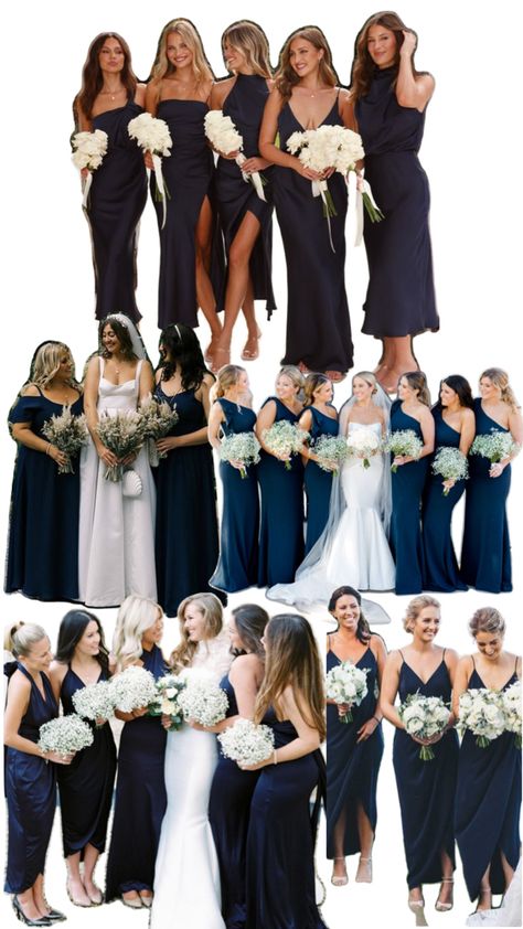 Navy Bridesmaids, Future Wedding Plans, Wedding Plans, Wedding Bells, Future Wedding, Wedding Planning, Navy, Quick Saves, Black