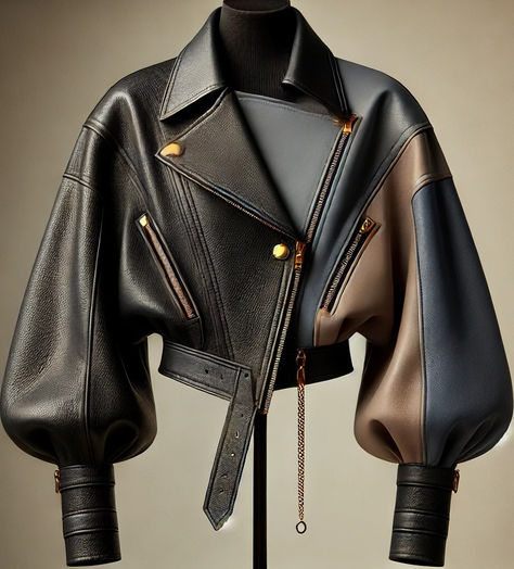 Only Brand Clothing, Balmain Street Style, Avant-garde Outerwear For Cosplay In Fall, Avant-garde Cosplay Outerwear For Fall, Avant Garde Leather Fashion, Avant-garde Fall Streetwear Outerwear, Fitted Asymmetrical Avant-garde Outerwear, Leather Couture, Trends 2025