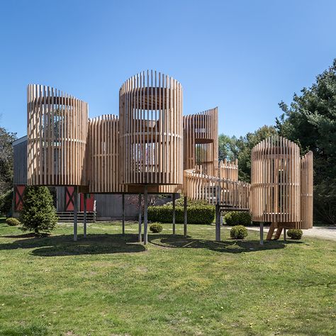 Cozy Landscape, Playgrounds Architecture, Temporary Architecture, Pavilion Architecture, Shelter Design, Pavilion Design, Playground Design, Landscape Designs, Green Architecture