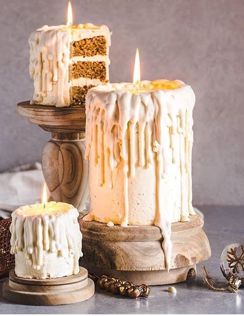 Candle Cakes, Dessert Styling, Tårta Design, Chocolate Candle, Chocolate Drip, Christmas Cakes, Fancy Desserts, Candle Cake, Practical Magic