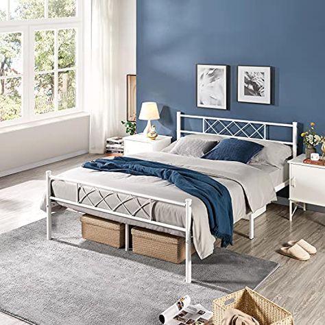 Twin Bed Frames, Metal Twin Bed, Queen Size Platform Bed, Bed Frame With Headboard, Full Size Bed Frame, Twin Bed Frame, Queen Bed Frame, Mattress Frame, Metal Platform Bed